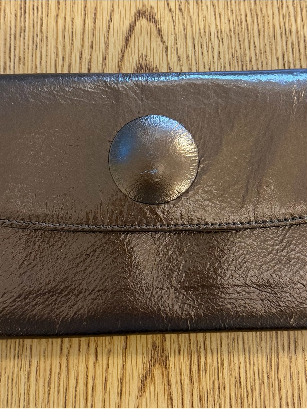 HOBO Tan and Black Patterned Interior Organizer Clutch
